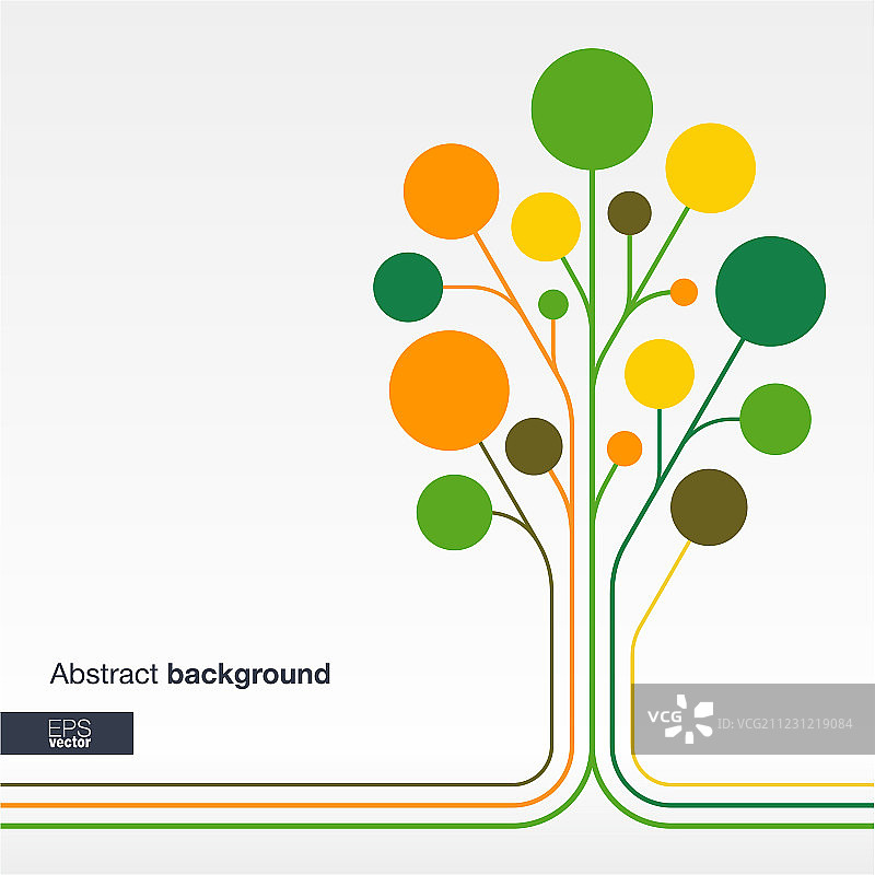 线条彩色圆圈抽象背景图片素材