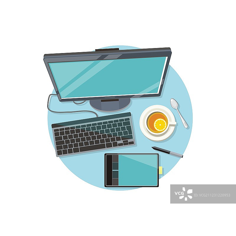 平面设计工作区图片素材