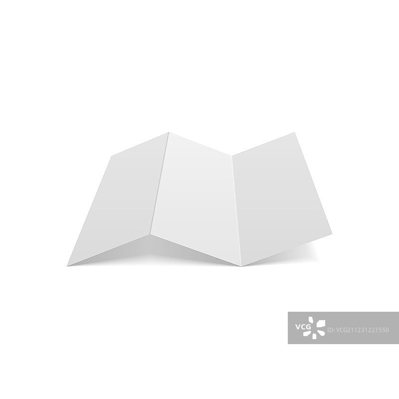 逼真的空白A4三折文档图片素材