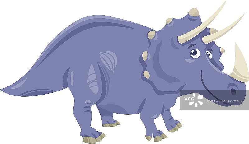 三角龙卡通形象图片素材