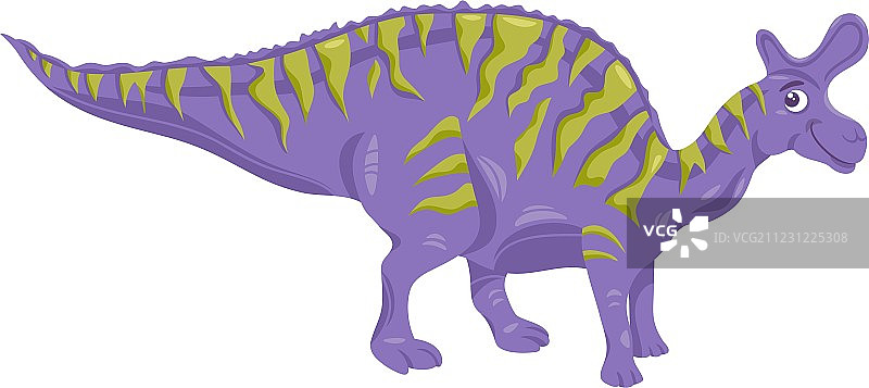 卡通 Lambeosaurus 恐龙图片素材