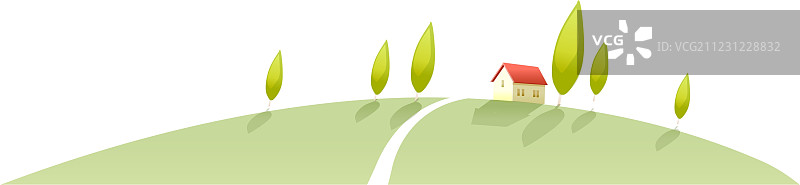 景观上的房子图片素材