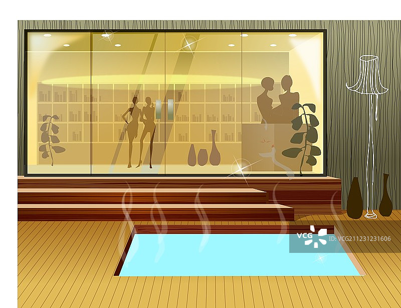 温泉浴缸图片素材