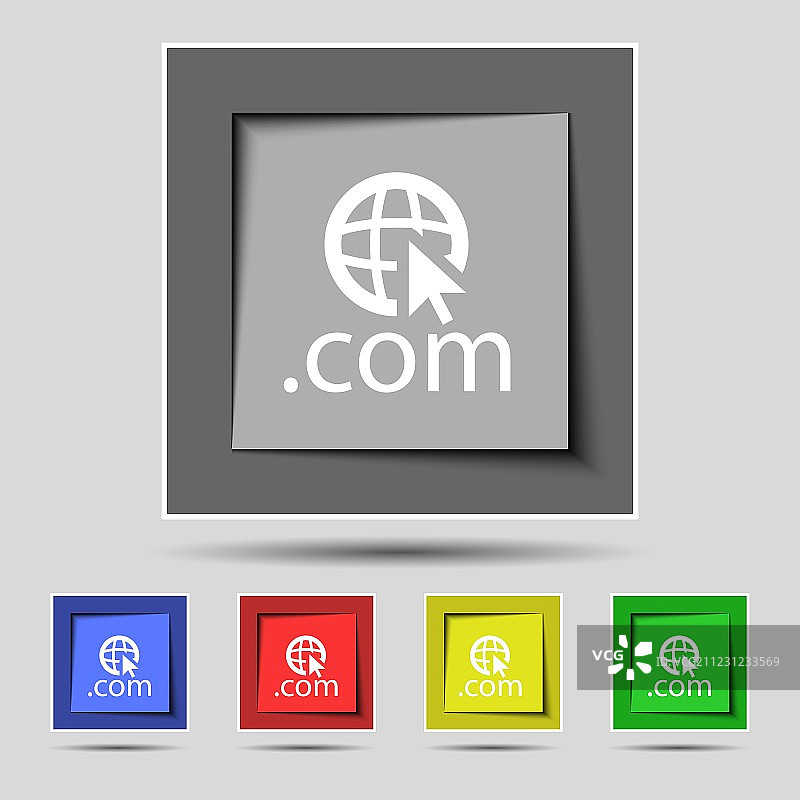 COM域名标志图标：顶级互联网域名图片素材