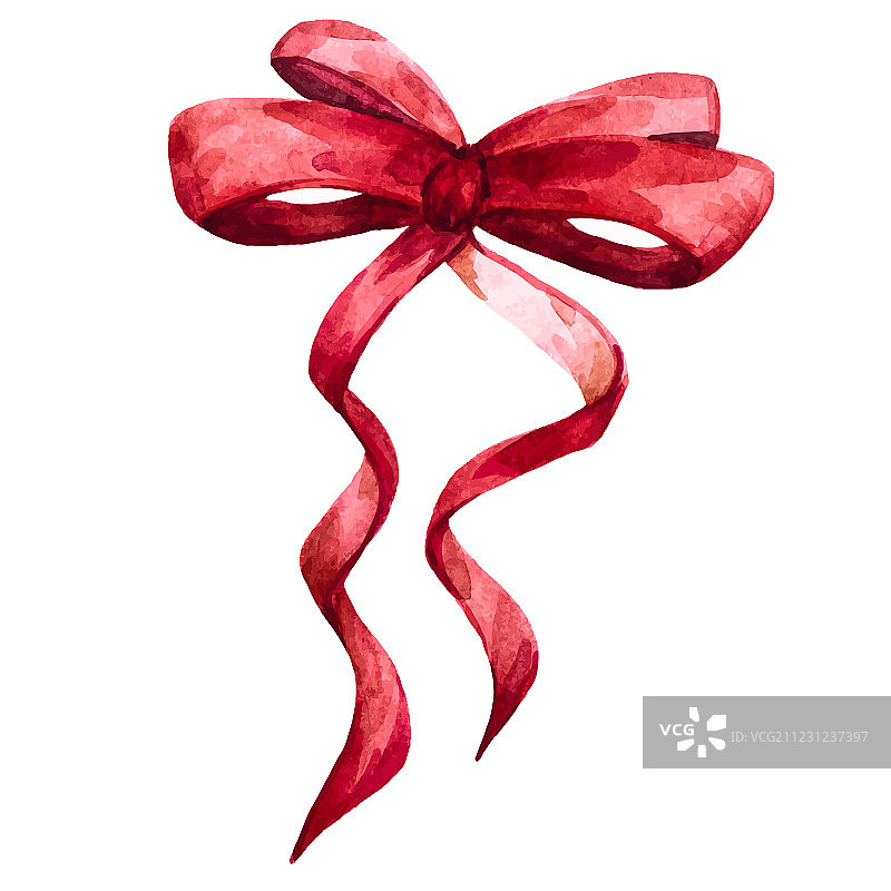 水彩蝴蝶结图片素材