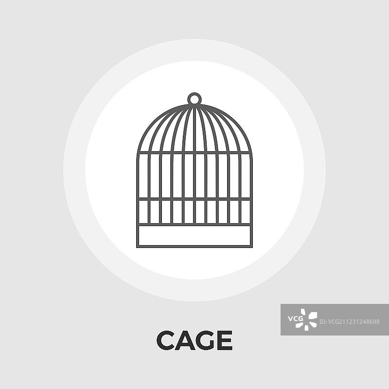 笼子扁平风格图标图片素材