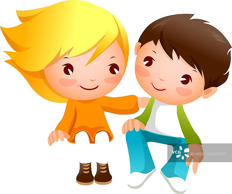 情侣坐着图片素材