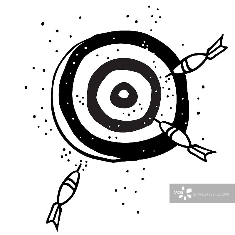 带有飞镖的靶子图片素材