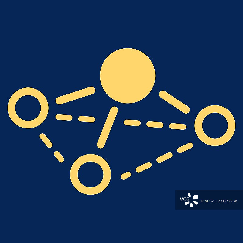 商务双色分子图标图片素材