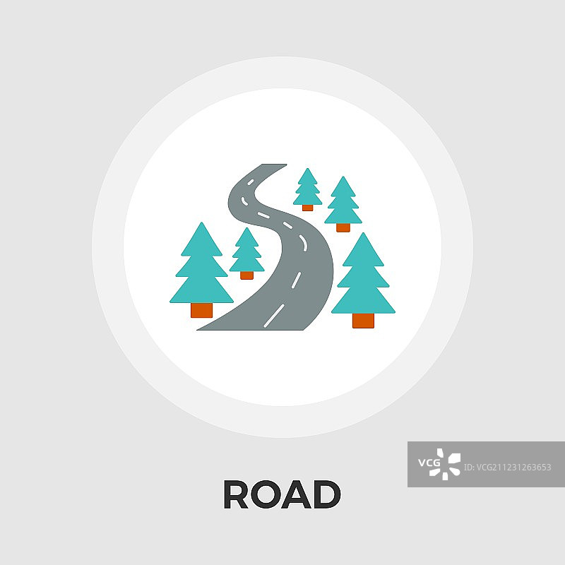 道路扁平风格图标图片素材