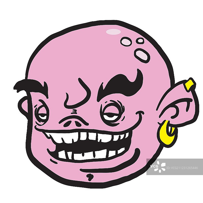 粉色卡通面孔图片素材