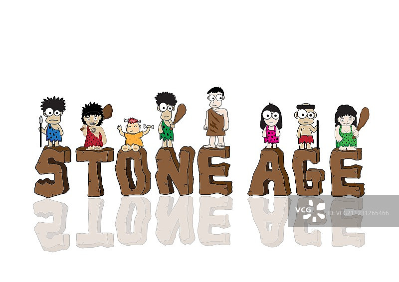 石器时代卡通图片素材