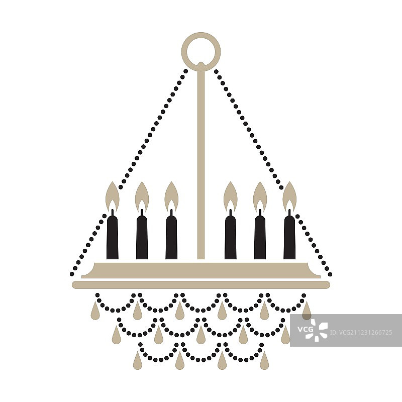 水晶蜡烛吊灯图片素材