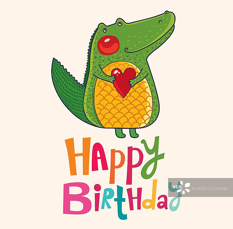 生日快乐鳄鱼设计图片素材
