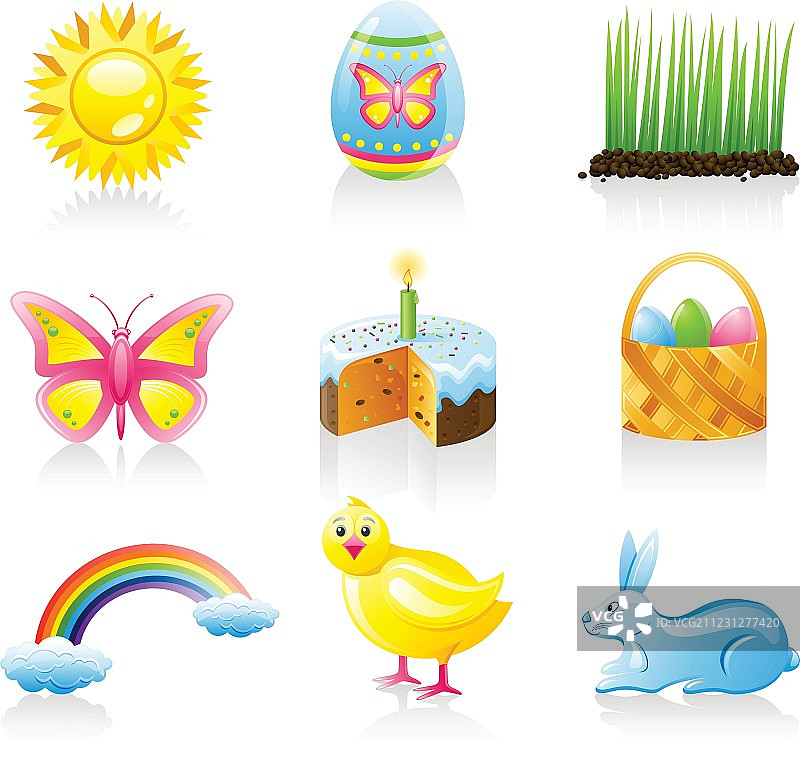 复活节图标集图片素材