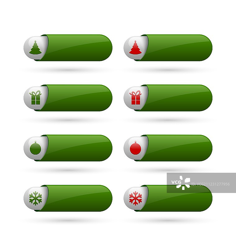 简约圣诞按钮图片素材