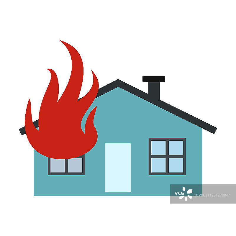房屋着火图标图片素材