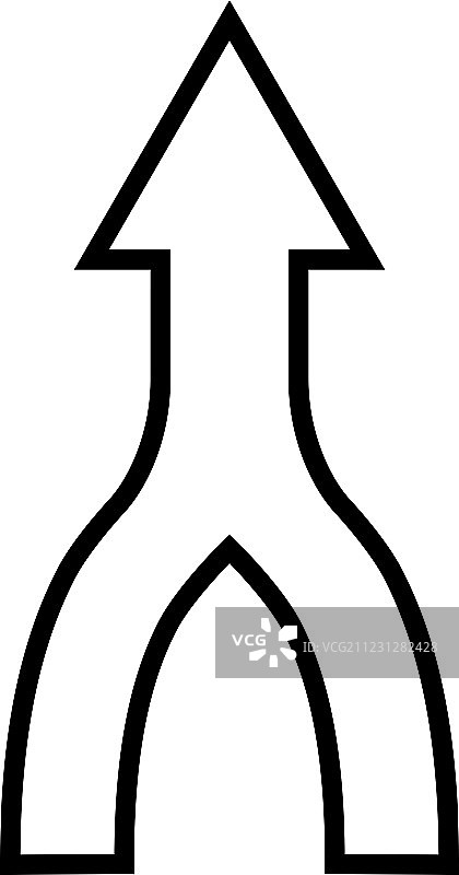 向上箭头轮廓图标图片素材