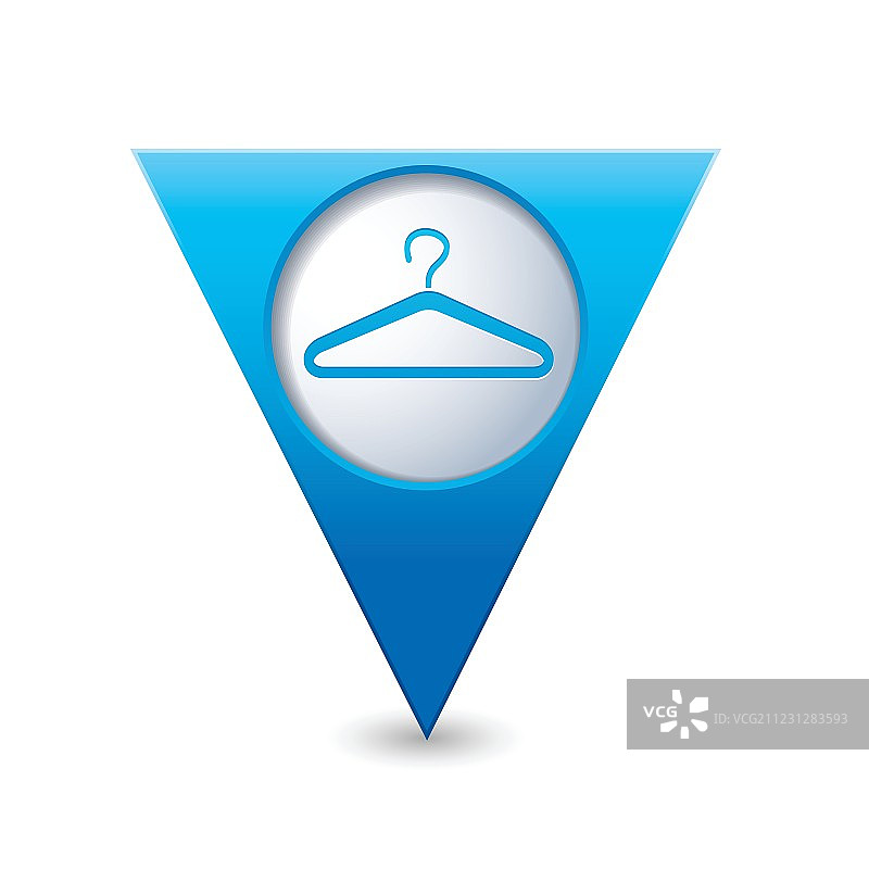 蓝色衣架图标图片素材