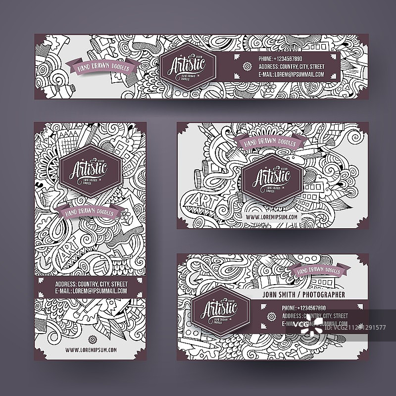 手绘卡通可爱涂鸦艺术公司素材图片素材