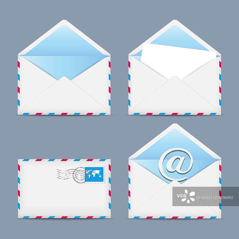 信封图标合集图片素材
