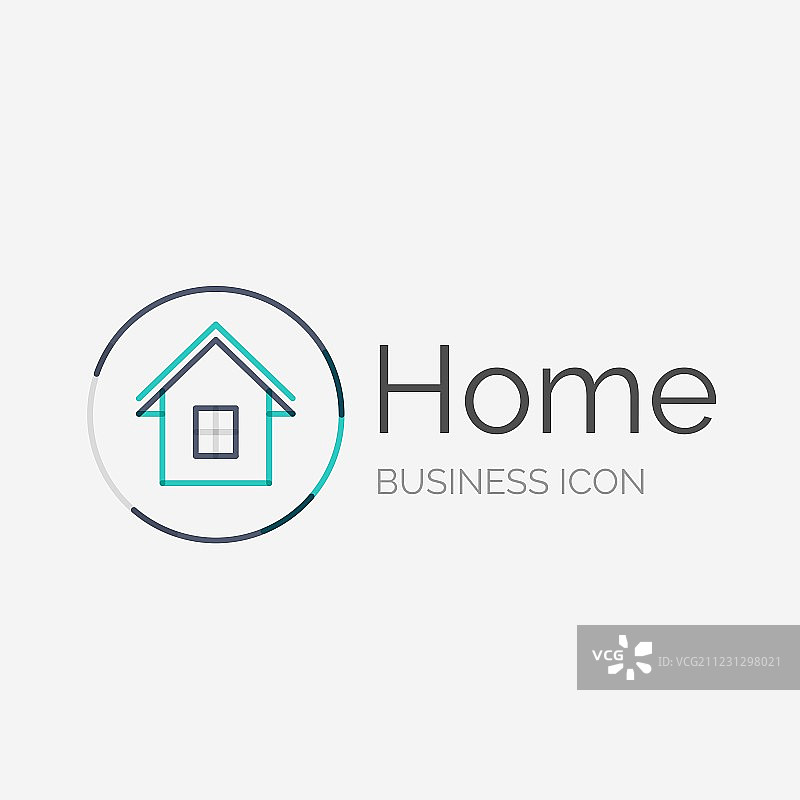 细线条整洁设计logo家居创意图片素材