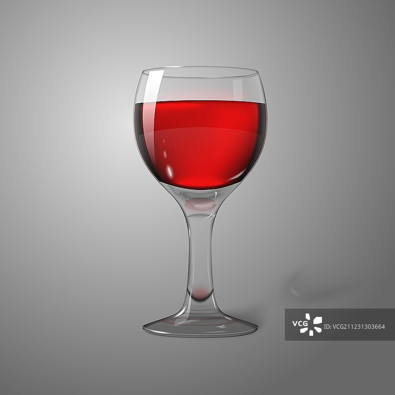 灰色背景上的逼真透明模型图片素材