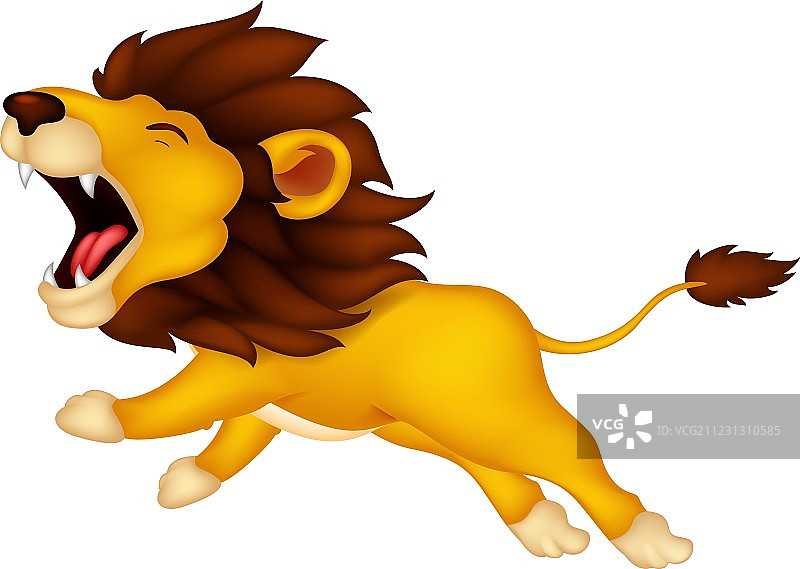 卡通狮子吼叫图片素材