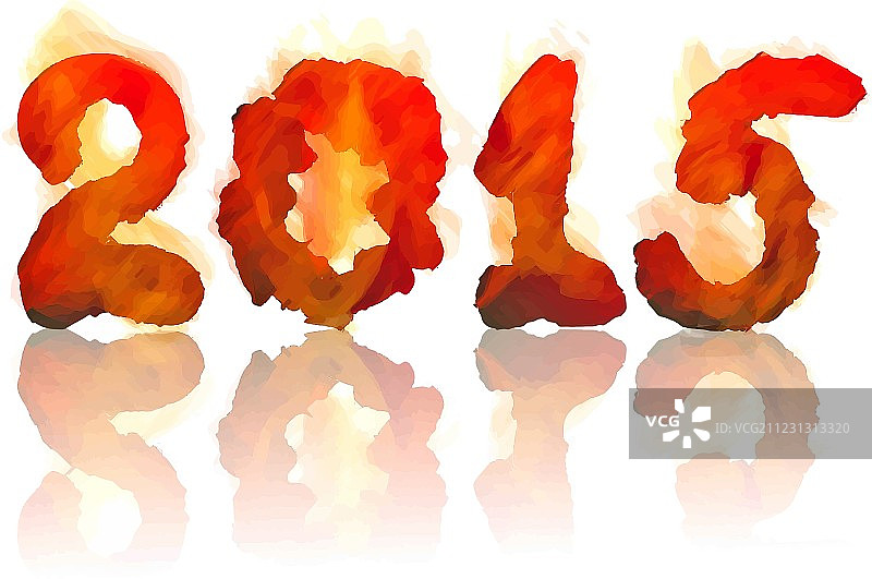 燃烧的2015年图片素材