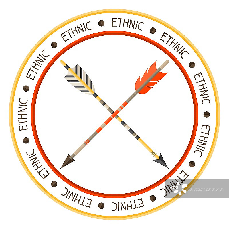 带印第安箭头的民族背景图片素材