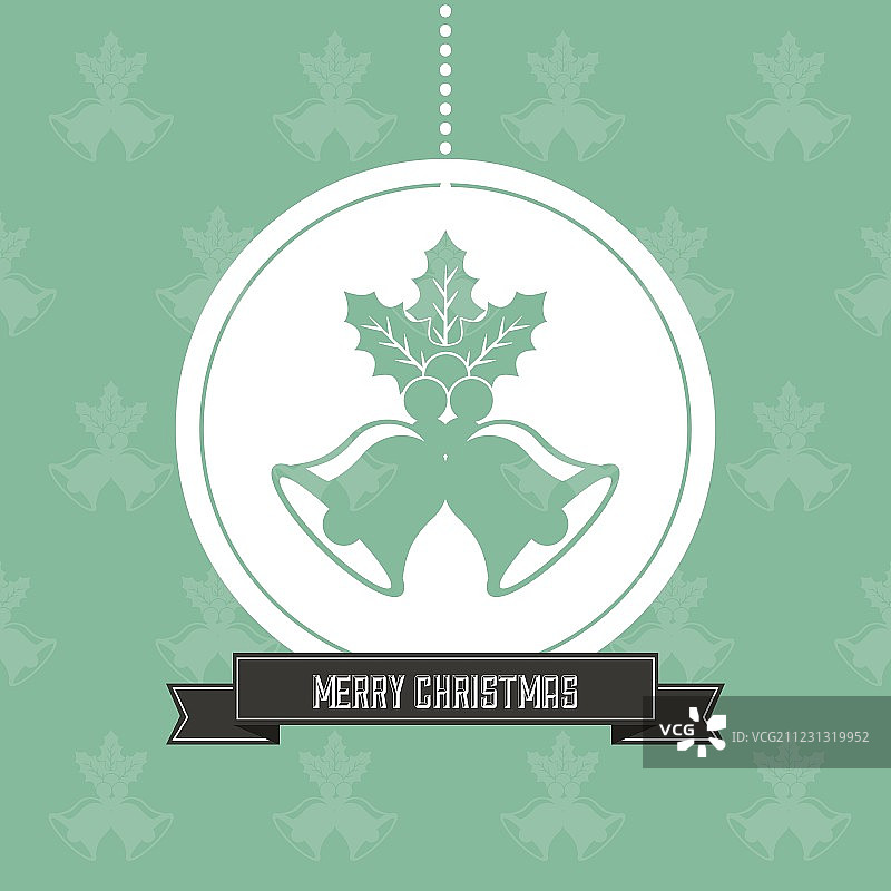 球体和铃铛图标圣诞节设计图片素材