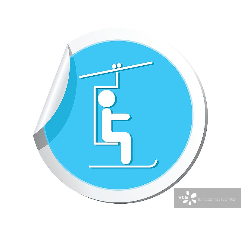 圆形缆车图标图片素材