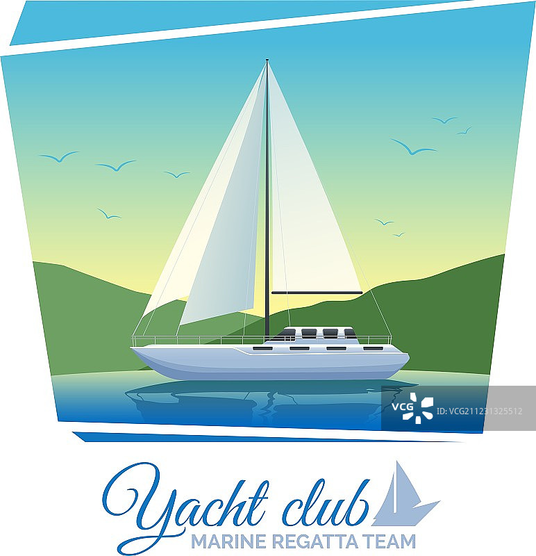 游艇俱乐部海报图片素材