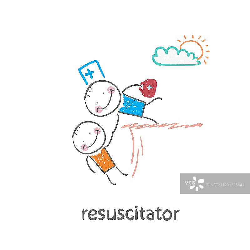 急救人员握住患者的手图片素材