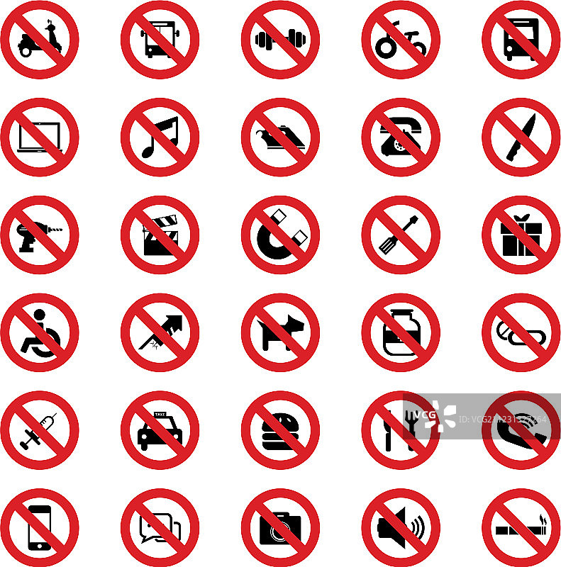 禁止标志图片素材