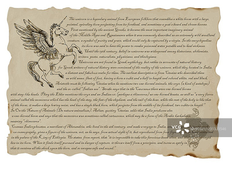 生物或神秘怪物：独角兽图片素材