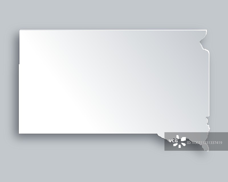 南达科他州地图图片素材