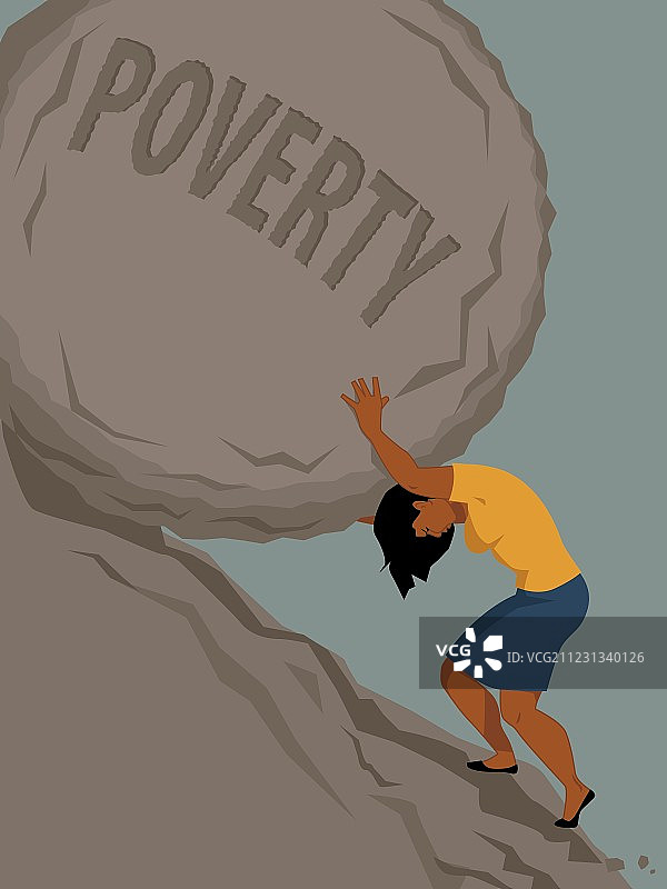 贫困中的女人图片素材