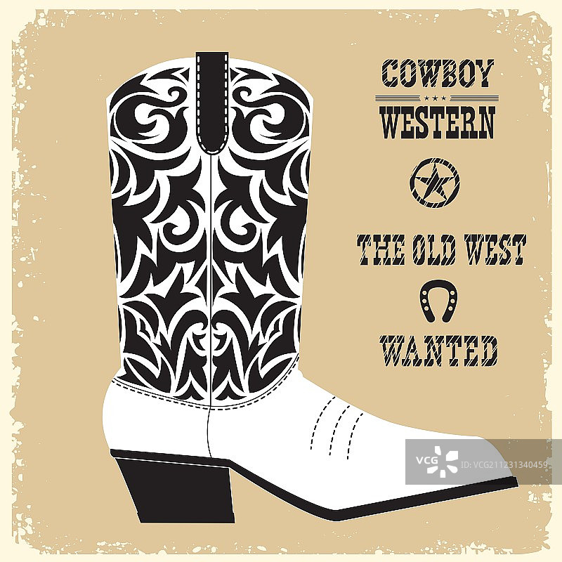 用于设计的牛仔靴图片素材