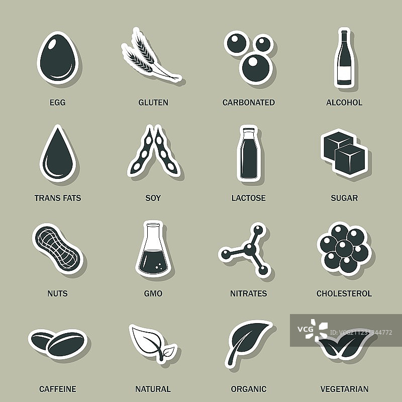 过敏原图标合集图片素材