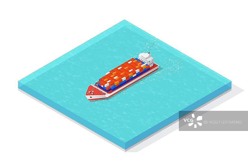 2.5D货船运输图片素材