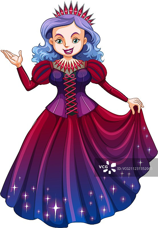 身穿红色礼服的王后图片素材