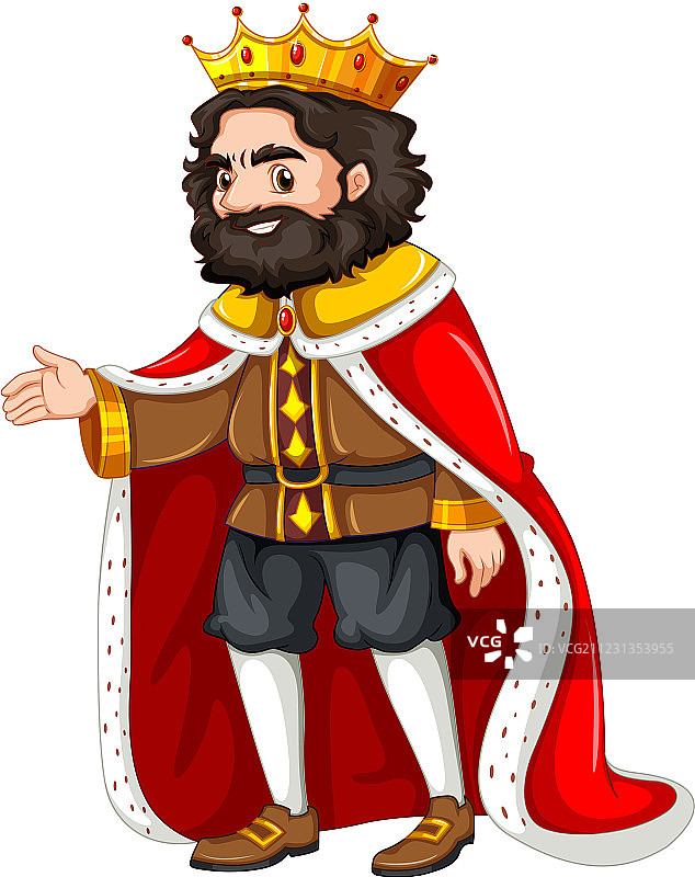 身穿红色长袍的国王图片素材