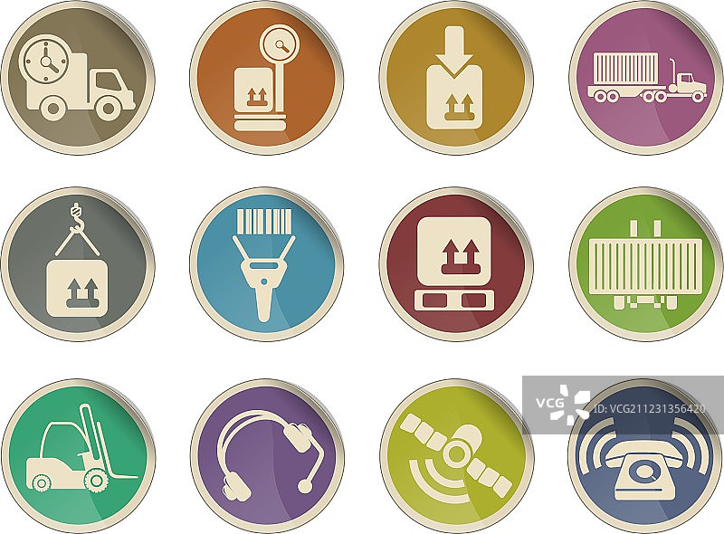 物流图标集图片素材