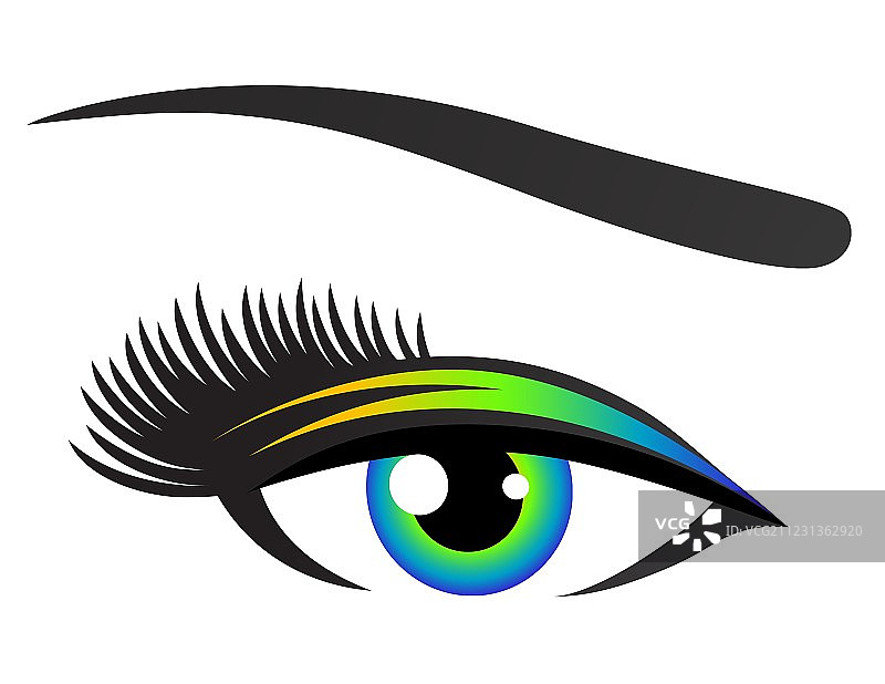 彩色眼睛与睫毛图片素材