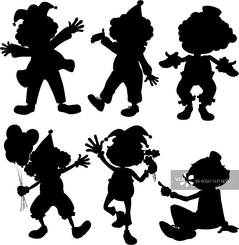 小丑轮廓图片素材