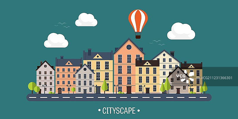 城市剪影城市景观图片素材