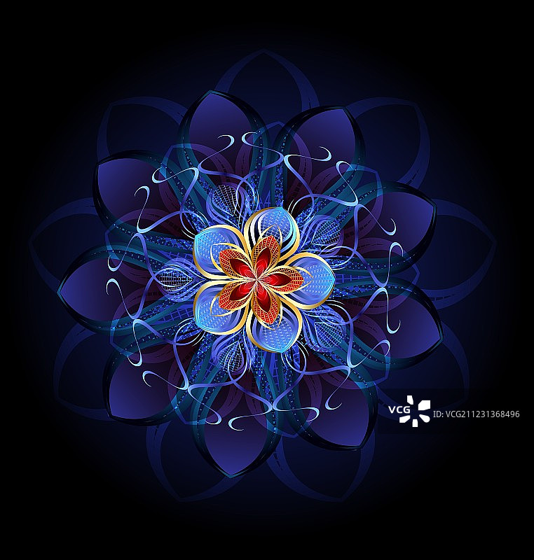 抽象黑色花朵图片素材