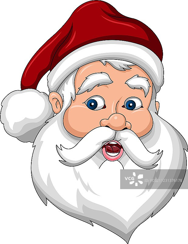困惑的圣诞老人侧脸图片素材