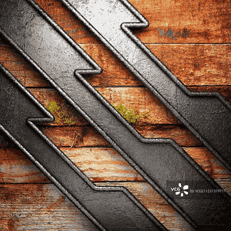 金属和木材背景图片素材